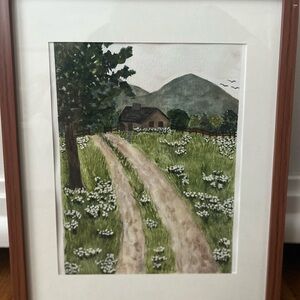 Handpainted Mountain Landscape Painting